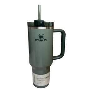 Stanley 40oz Quencher H2.0 FlowState Tumbler 40oz Hammertone Green NWT Limited